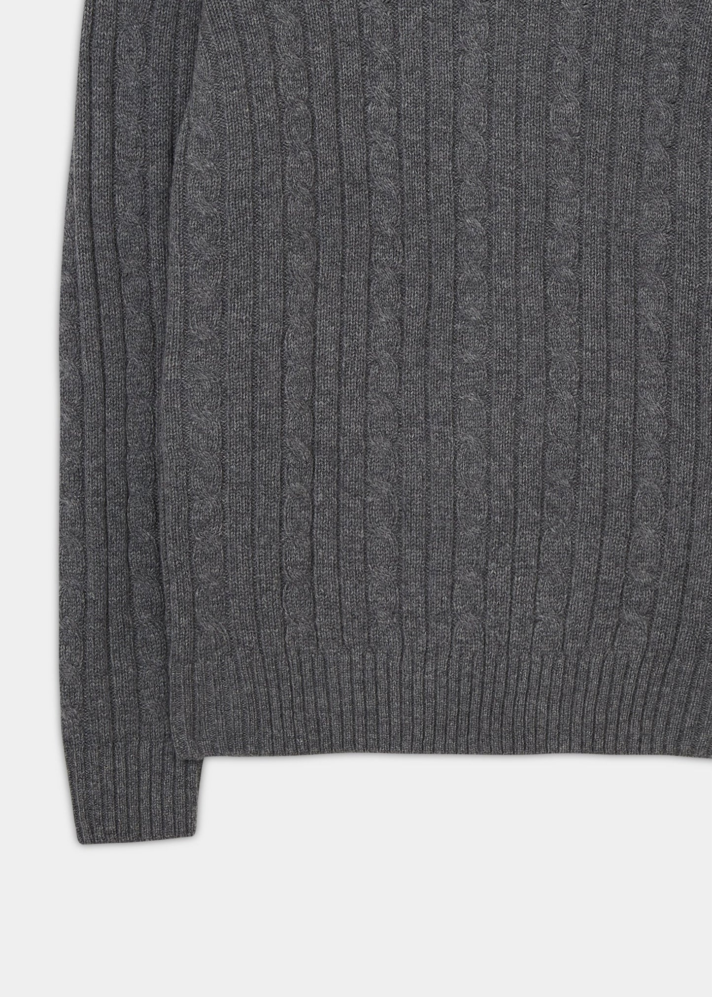 Rathmell Men's Cable Knit Jumper in Grey Mix