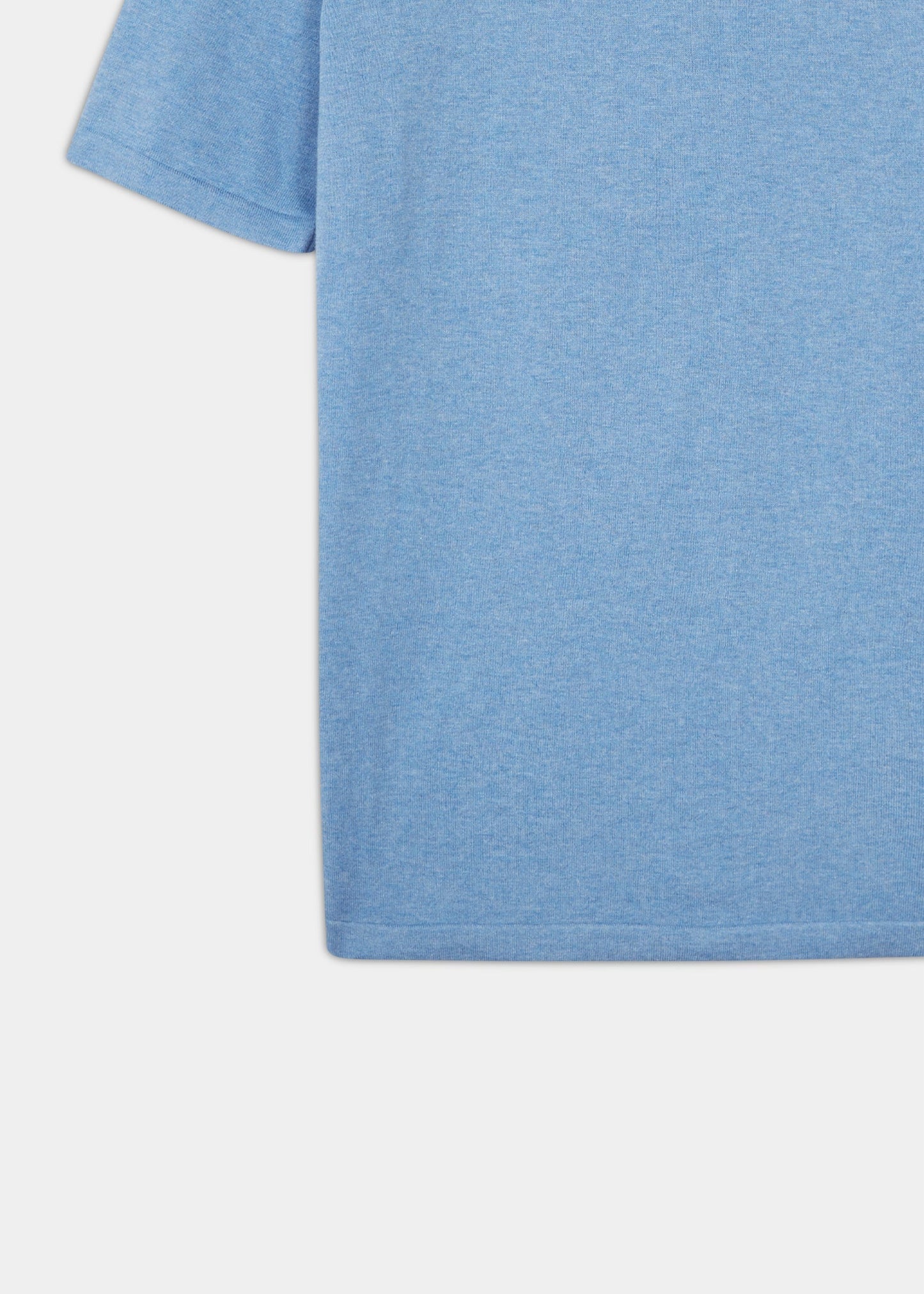 Men's luxury cotton short sleeve polo shirt in carolina blue