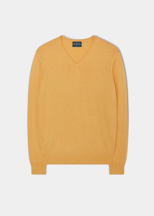 Rothwell Cotton Cashmere Jumper In Maize