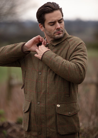 Combrook Men's Waterproof Tweed Coat In Sage