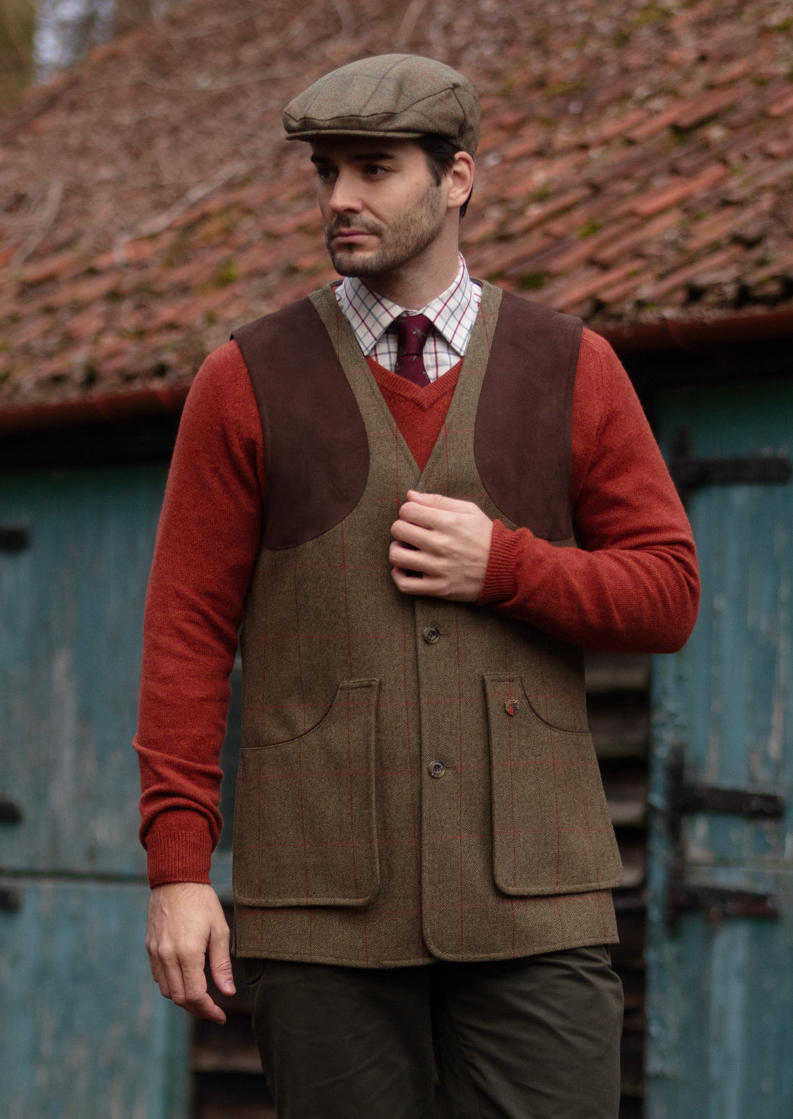 Combrook Men s Shooting Waistcoat in Sage Alan Paine Sweden