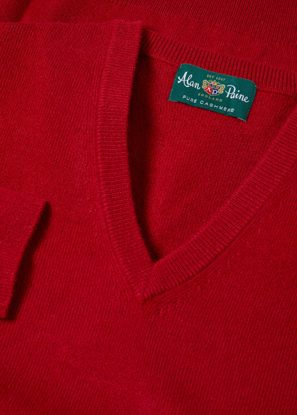 Mens Cashmere Jumper Red