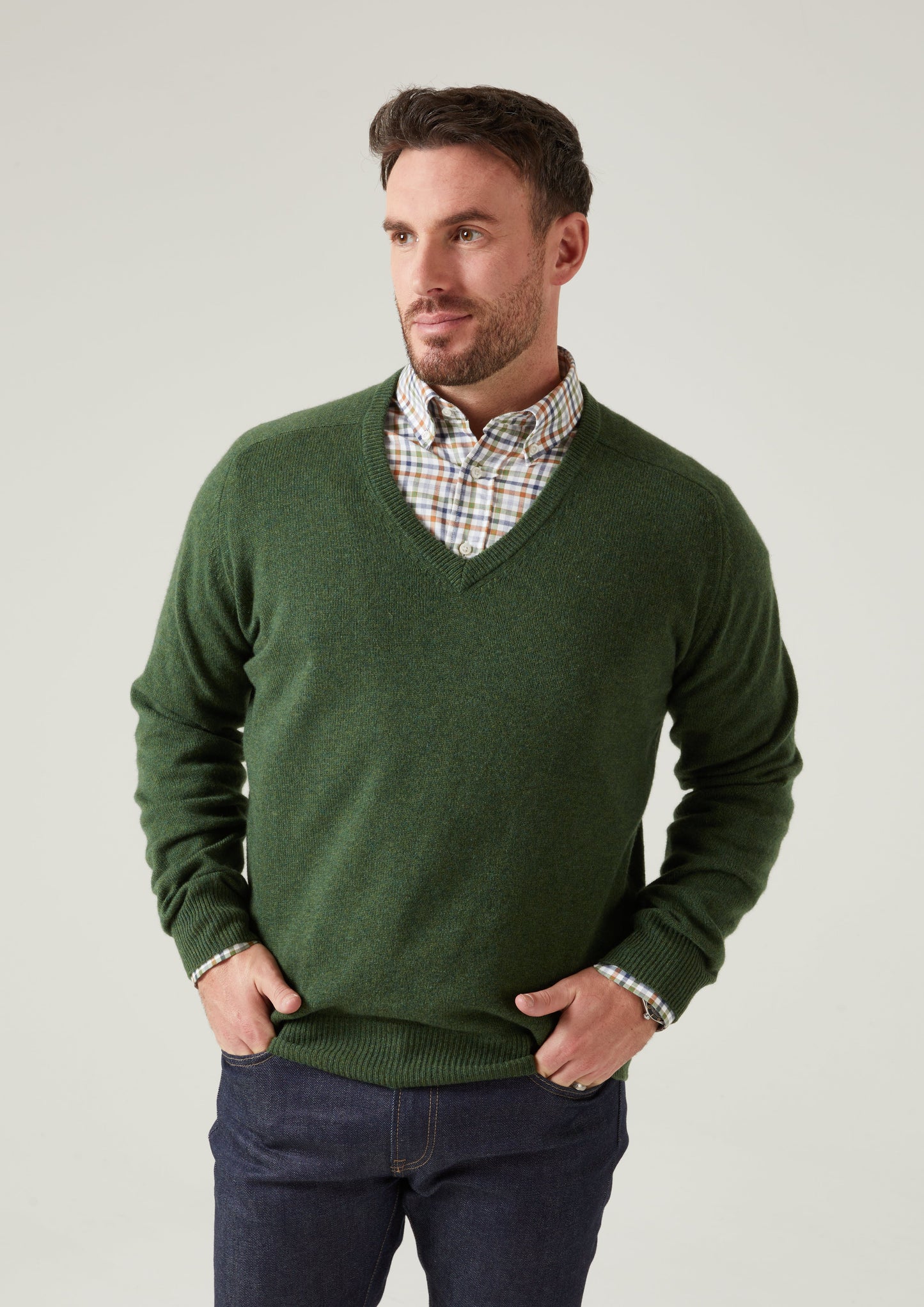 Hampshire Lambswool Jumper in Rosemary