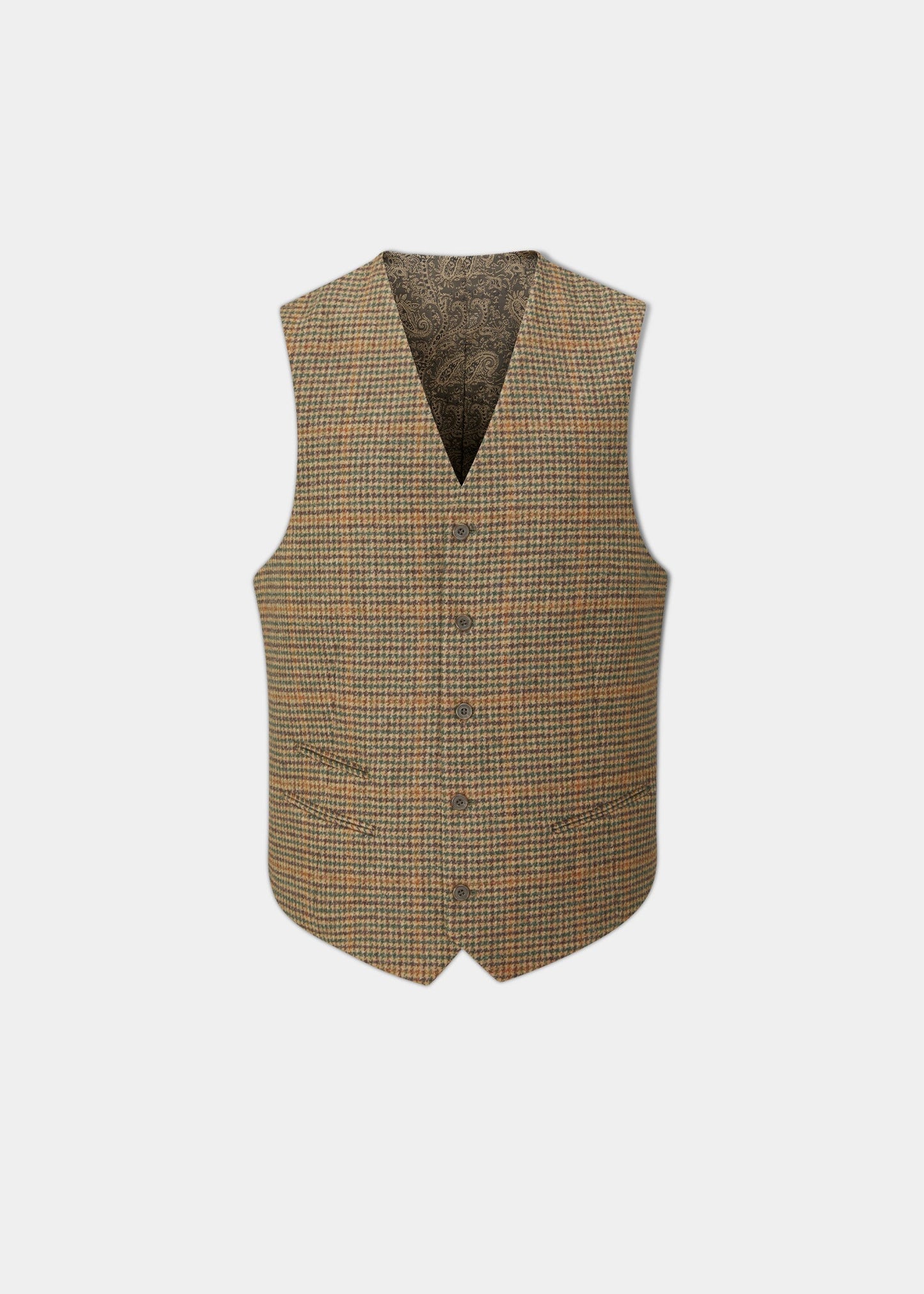Surrey Men's Tweed Lined Country Waistcoat In Sycamore 