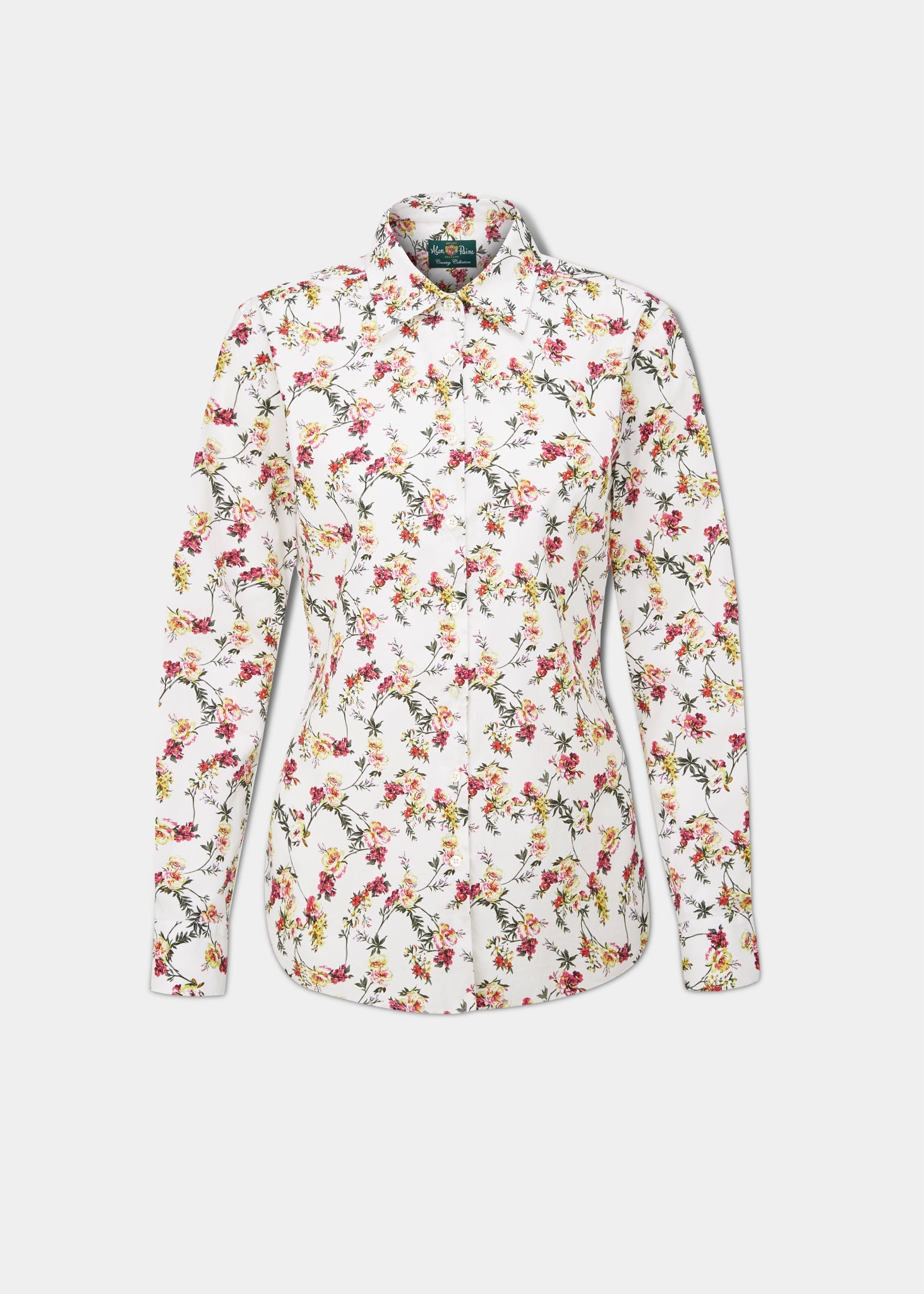 Lawen White Cotton Shirt With Floral Print