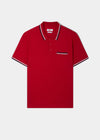 Shoreham Polo Shirt with Tipped Trim In Rosso