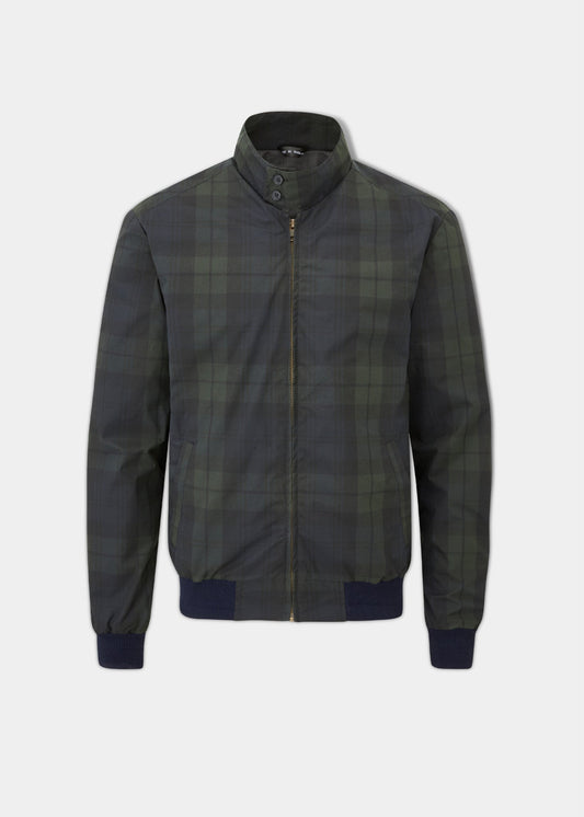 Letson Bomber Jacket In Navy Check