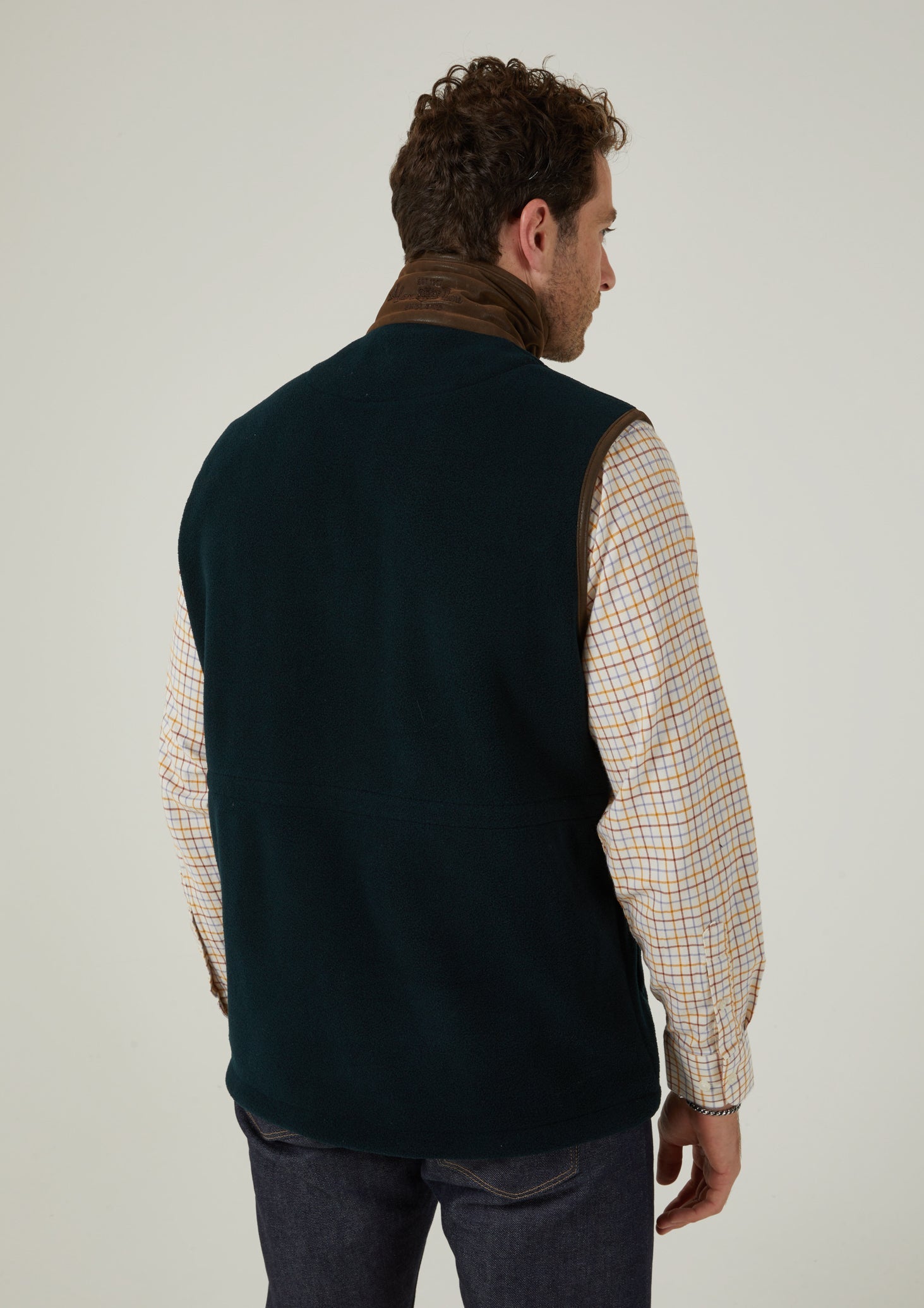 Aylsham Men s Fleece Waistcoat In Dark Navy Alan Paine Sweden