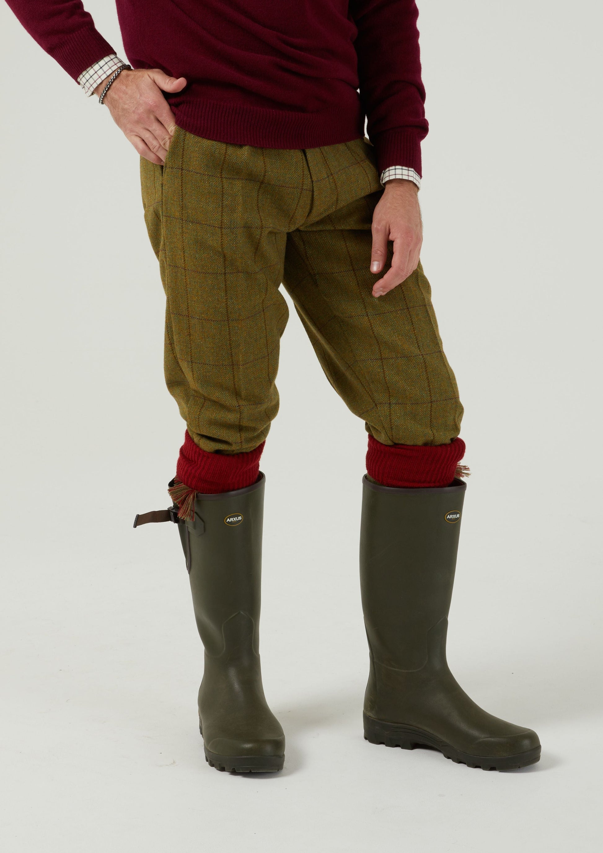 Rutland Men's Tweed Shooting Breeks In Lichen