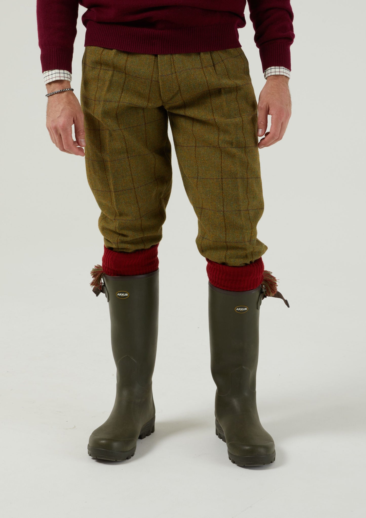 Rutland Men's Tweed Shooting Breeks In Lichen