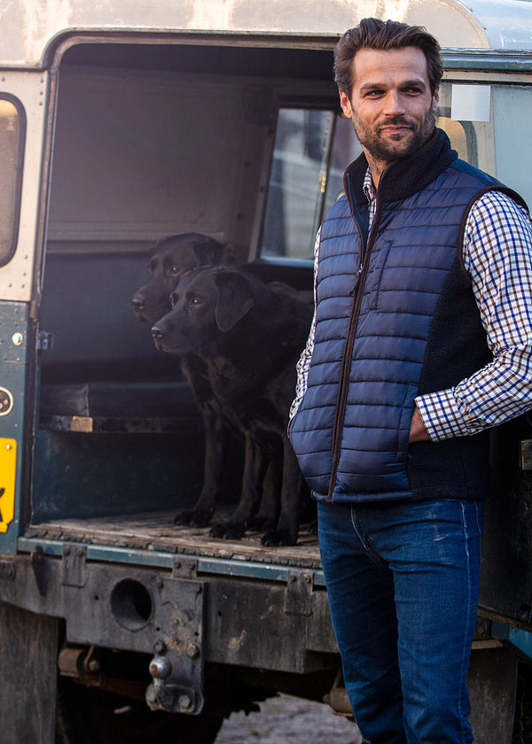 Highshore Men's Quilted Gilet In Dark Navy