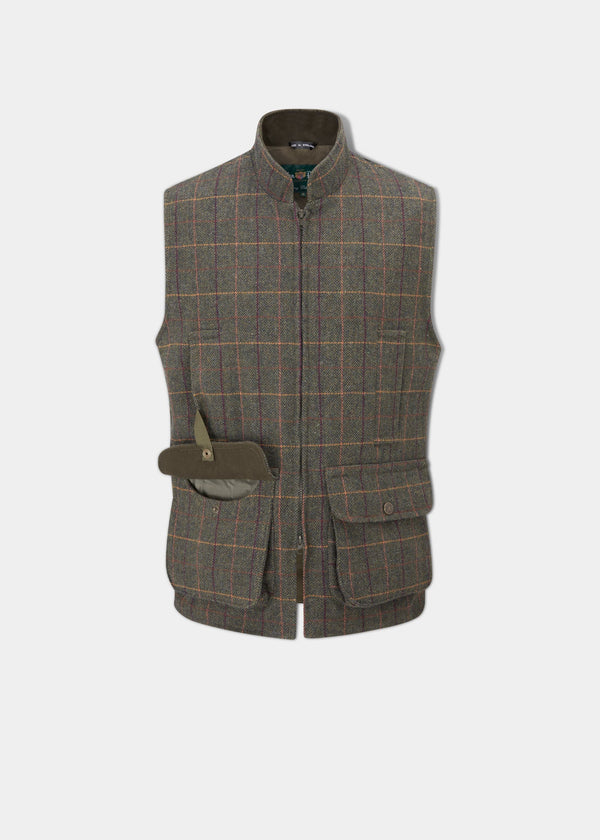 Rutland Men's Tweed Waistcoat In Fern
